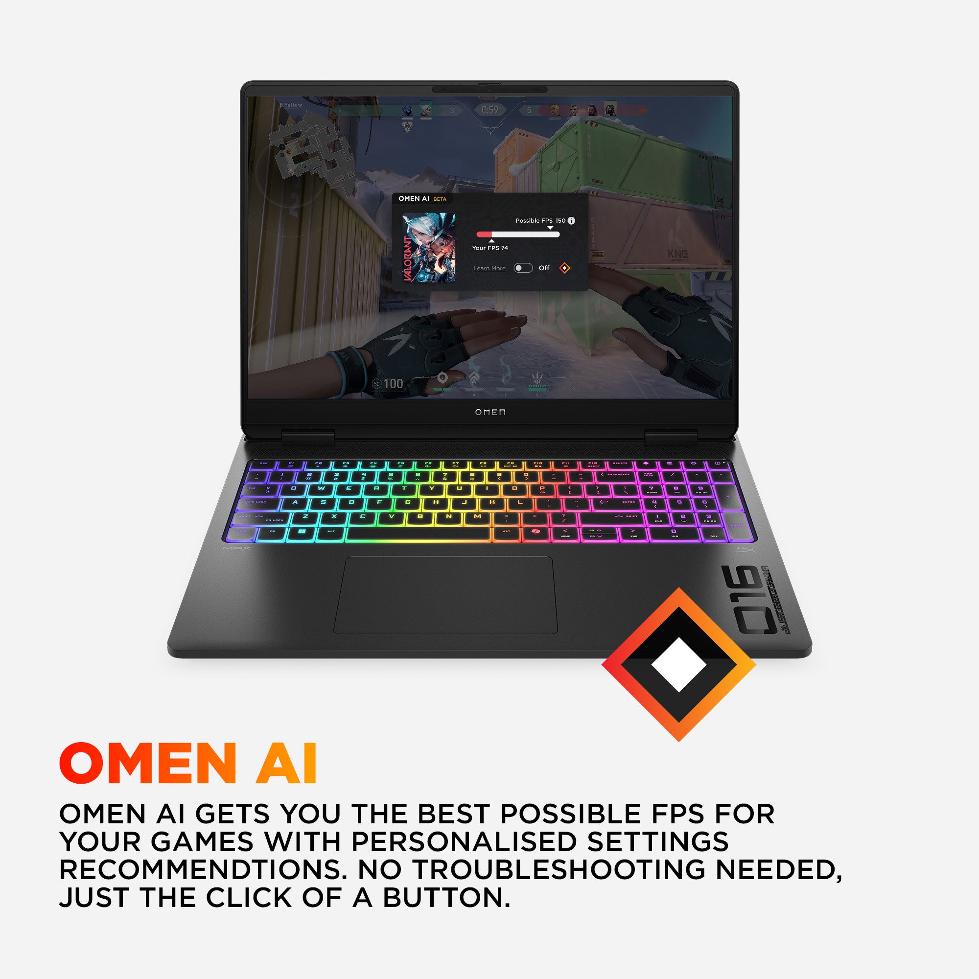 OMEN MAX Gaming Laptop 16-ah0057nr 16. Windows 11 Home. Intel® Core™ Ultra 7. 16GB RAM. 1TB SSD. NVIDIA® GeForce RTX™ 5070. 2K. Shadow black - Image 6